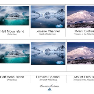 Landmarks of Antarctica 3-Part Cards