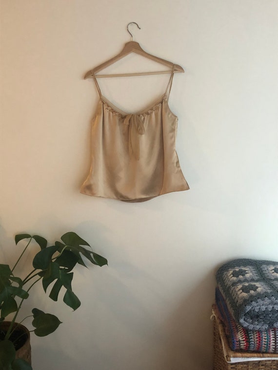 Silk Tank Top - Champagne Taupe 100% Silk Slip Top