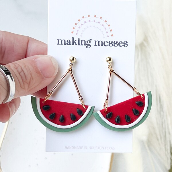 Watermelon Earrings - Etsy