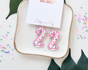 BIRTHDAY CANDLE EARRINGS | Custom Birthday Earrings | Earrings for Birthday | Gift for birthday friend