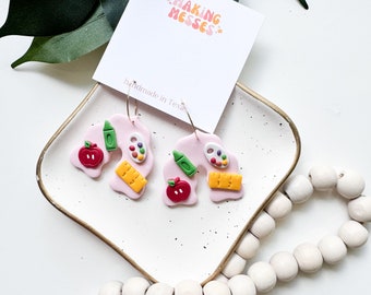 TEACHER EARRINGS | Rainbow Teacher Earrings | Gifts for Teachers | Back To School Earrings | Making Messes Co