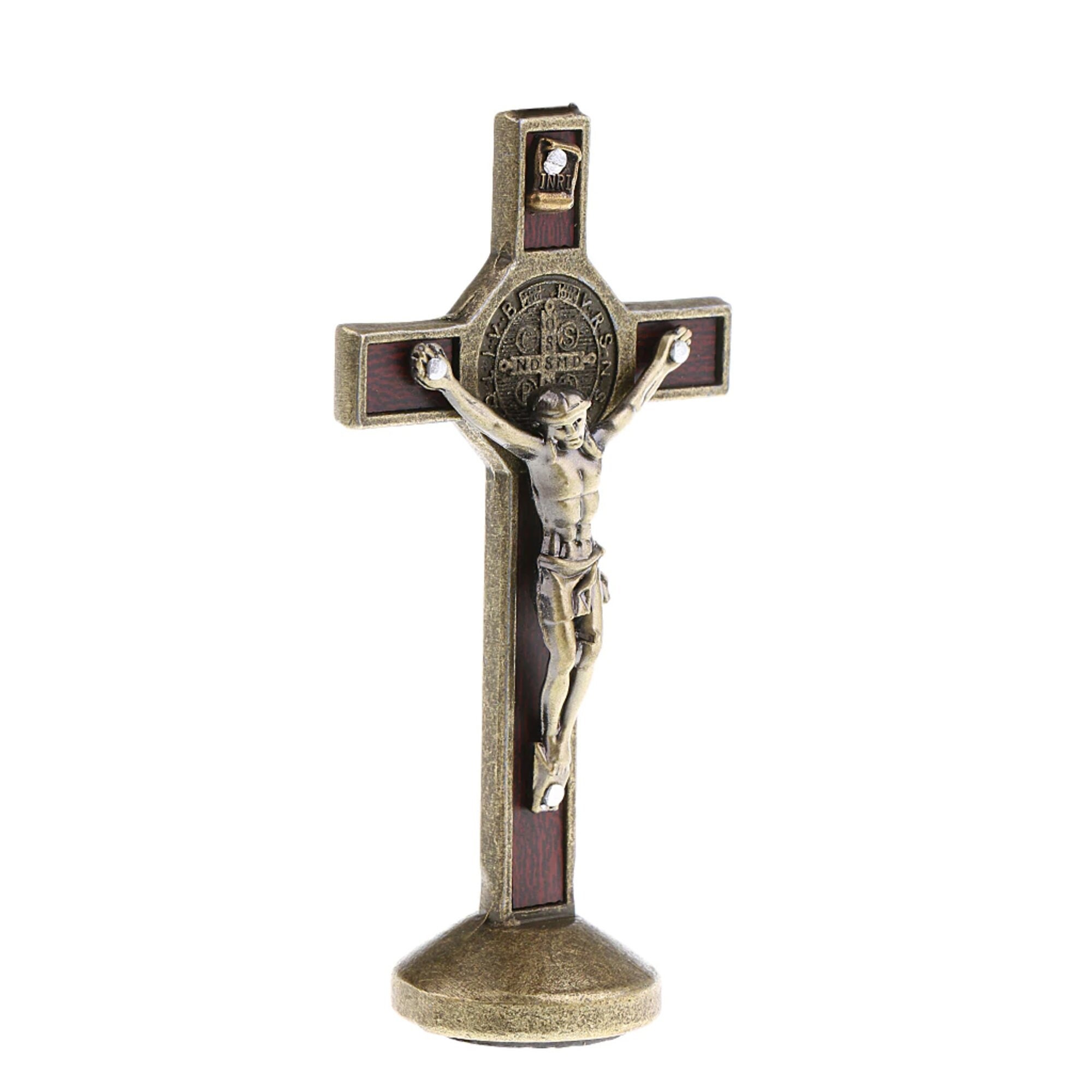 Crucifix avec Jésus sur La Croix Socle, Chapelet de Prière, Bijou Chrétien, Catholique, Cadeau Relig