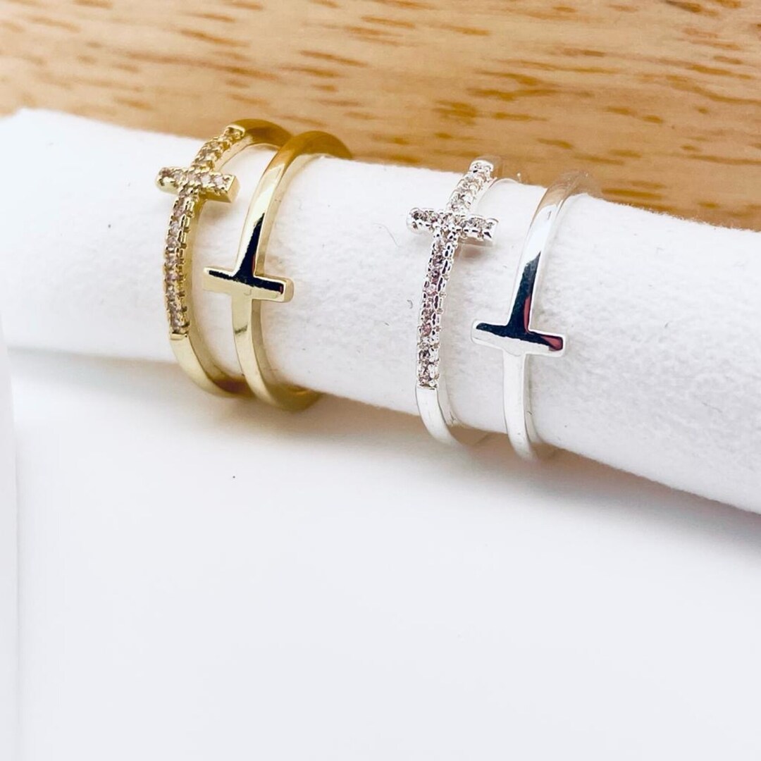 Religious Ring, Christian Double Cross, Catholic Ring, Christian ...