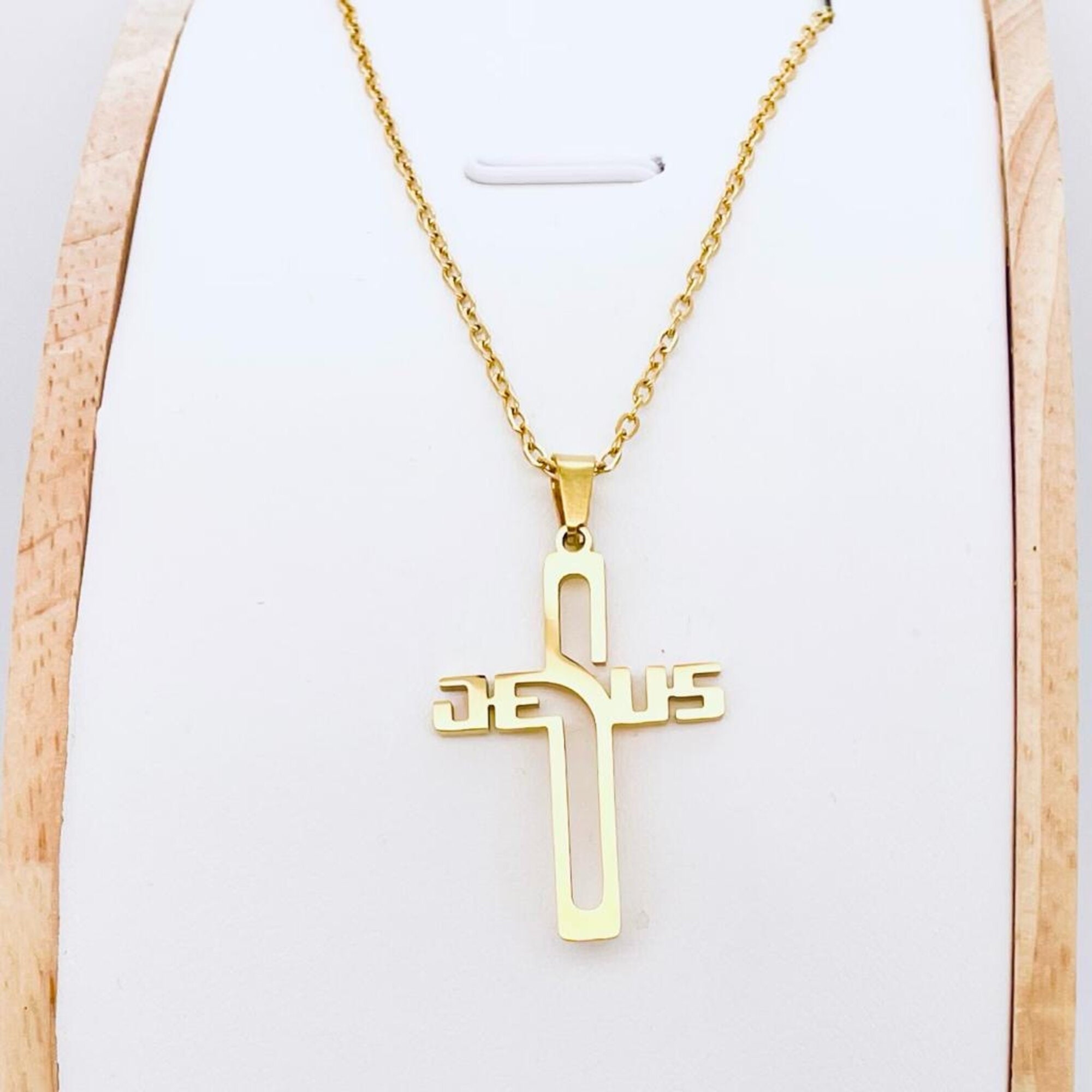 Gold Cross Necklace, Men's and Women's Cross Pendant, Christian ...