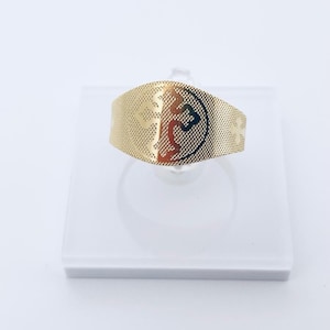 Men&#39;s cross ring, women&#39;s religious ring, Saint Benedict&#39;s cross, Jesus ring, Christian cross, Catholic ring, protection ring