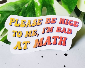 Bad at Math Decal - Etsy