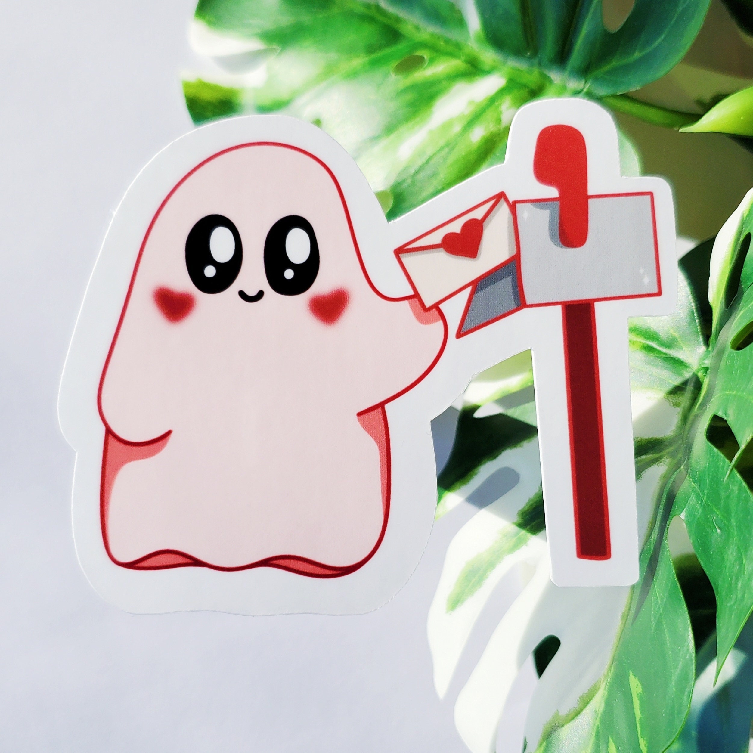 Cute Ghost Love Letter Sticker | Valentines Ghost Sticker - Etsy