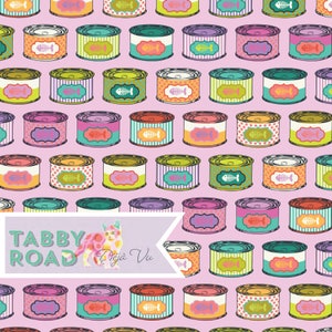 Tula Pink's Tabby Road Déjà Vu - Cat Snacks - Electroberry