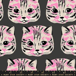 PREORDER Oops All Cats, Meow Meow CANVUS Soft Black by Sarah Watts for Ruby Star Society *ETA May 2027*