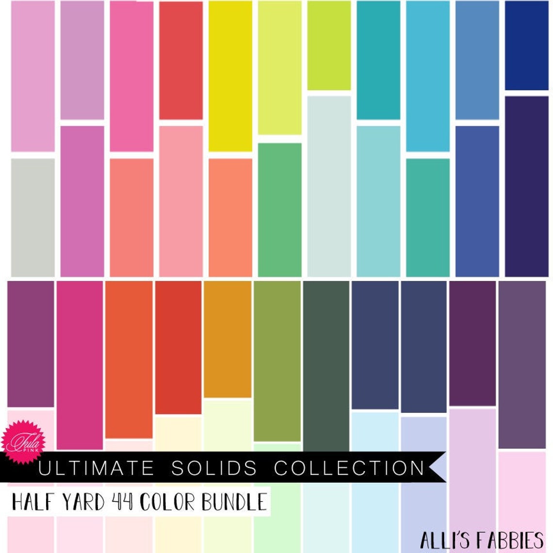 PREOrder Tula Pink's Ultimate Solids Collection Half Yard Etsy
