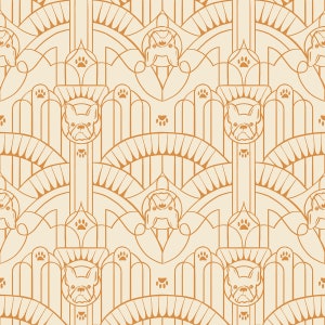Dog Park by Sarah Watts for Ruby Star Society, Deco Pup in Shell