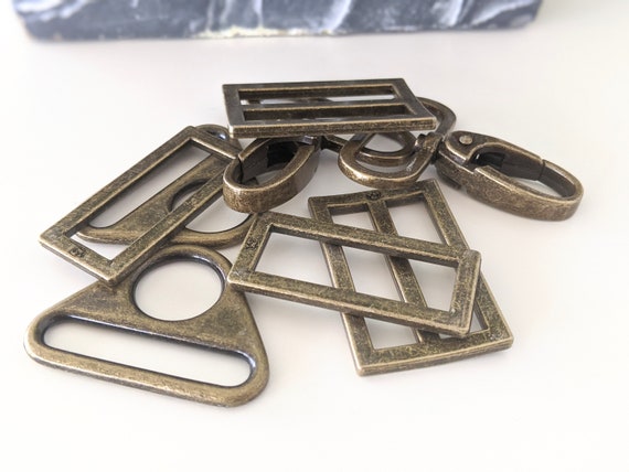 ByAnnie 1.5" Antique Brass Hardware for Bags and Crafts! Set of 2