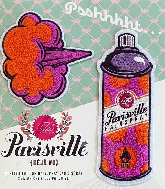Hairspray Can & Spray Sew On Chenille Patch Set Hairspray Can & Spray Sew On Chenille Patch Set