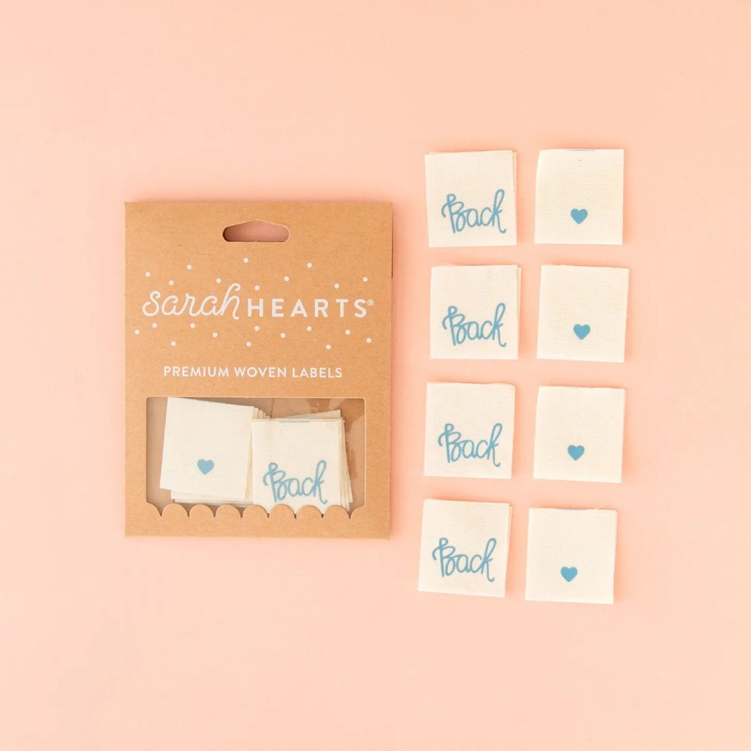 Back- Organic Cotton Sewing Label Tags, Set of 8 - Etsy