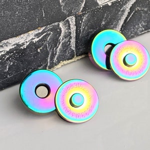 Iridescent Rainbow 3/4" Magnetic Snap Closure, Set of 2, Sassafras Lane