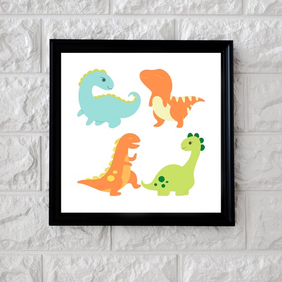 Dinosaur Art Wall Decor Home Decor Printable Nursery Decor Etsy