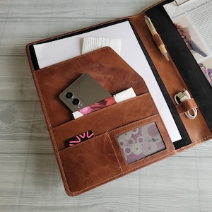 Leather Executive Portfolio Organizer, Jr Legal Pad Document Holder, Personalized Padfolio, Tablet Holder, Corporate Gifts, Valentine Gift