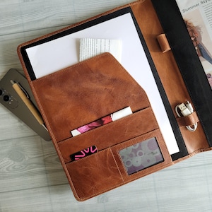 Leather Executive Portfolio Organizer, Jr Legal Pad Document Holder, Personalized Padfolio, Tablet Holder, Corporate Gifts, Valentine Gift