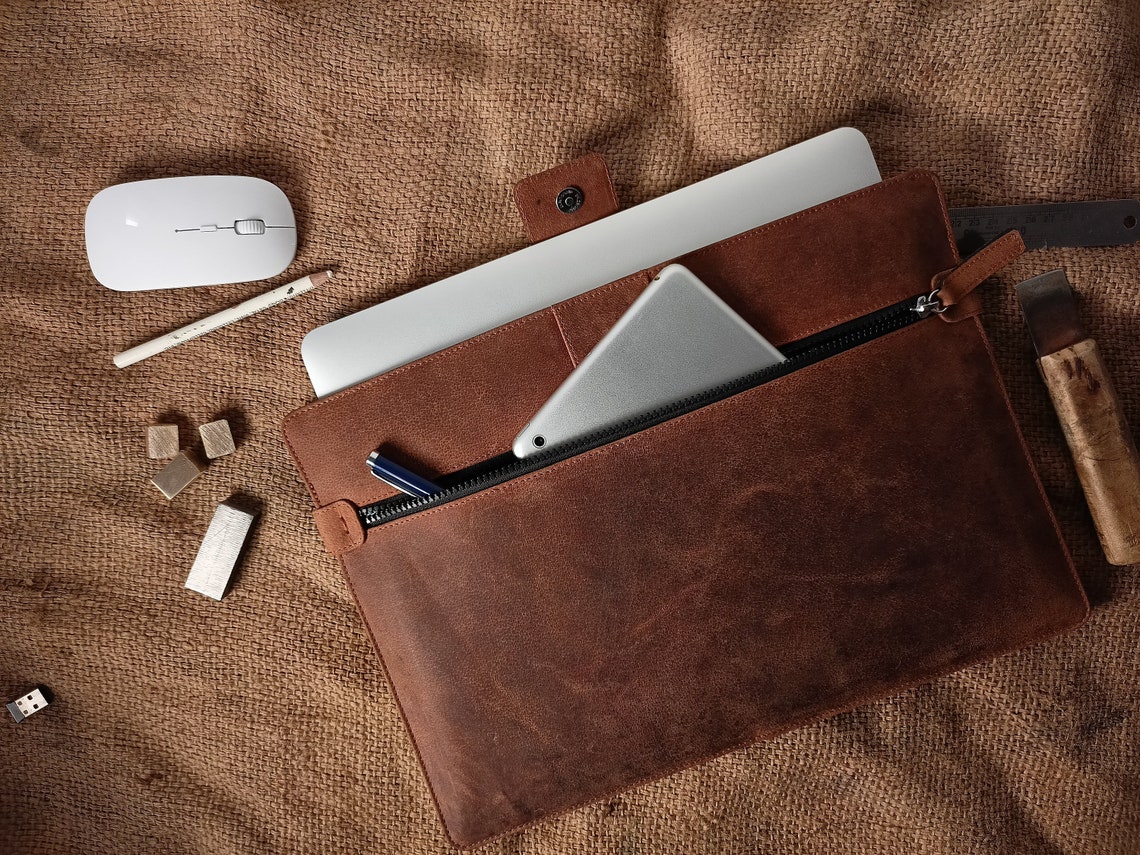 LEATHER LAPTOP SLEEVE Dell Xps 13 Sleeve Case Leather Dell Etsy