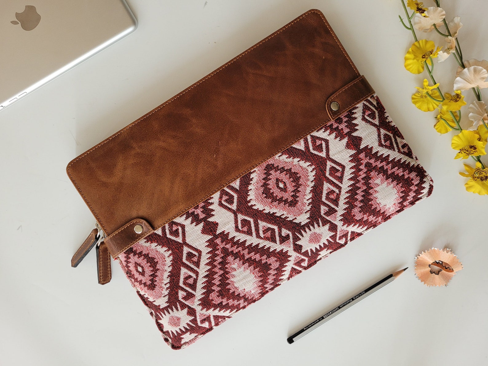 Leather Laptop Sleeve 13 Inch 14 Inch 15 Inch 16 Inch , Leather Laptop