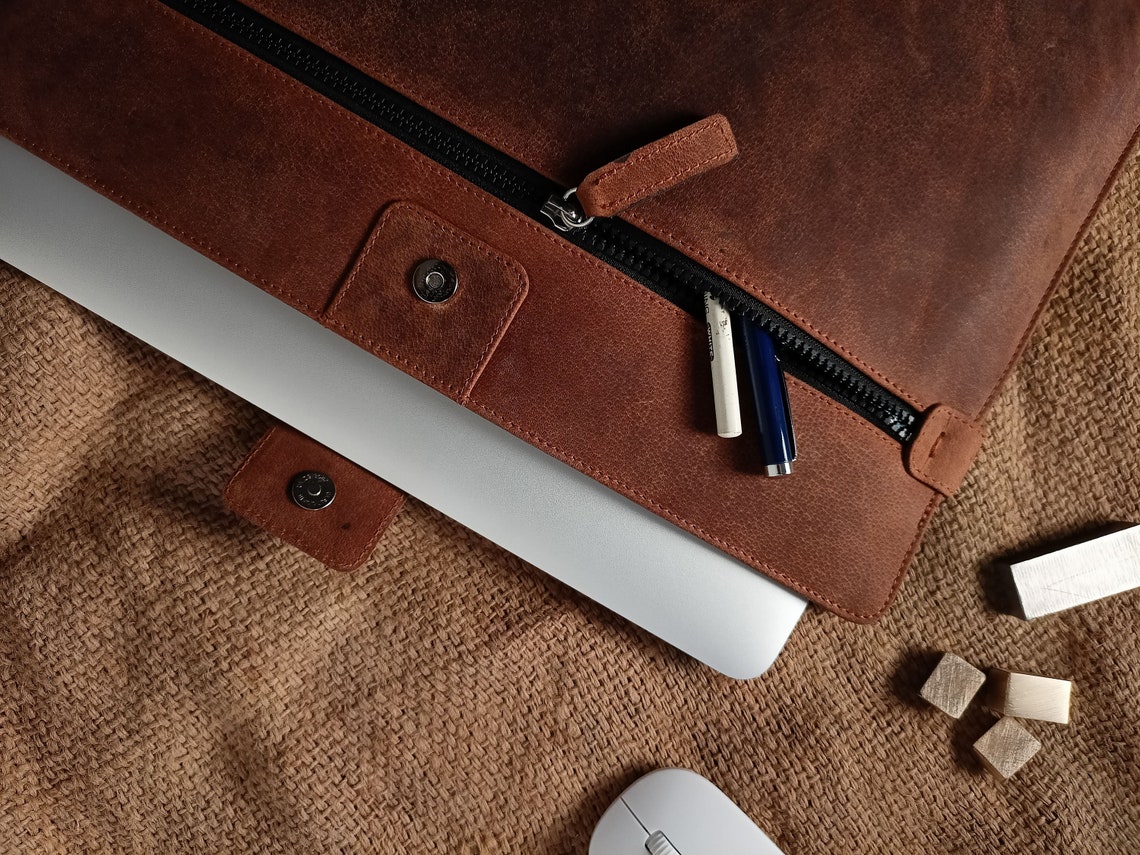 LEATHER LAPTOP SLEEVE Dell Xps 13 Sleeve Case Leather Dell Etsy