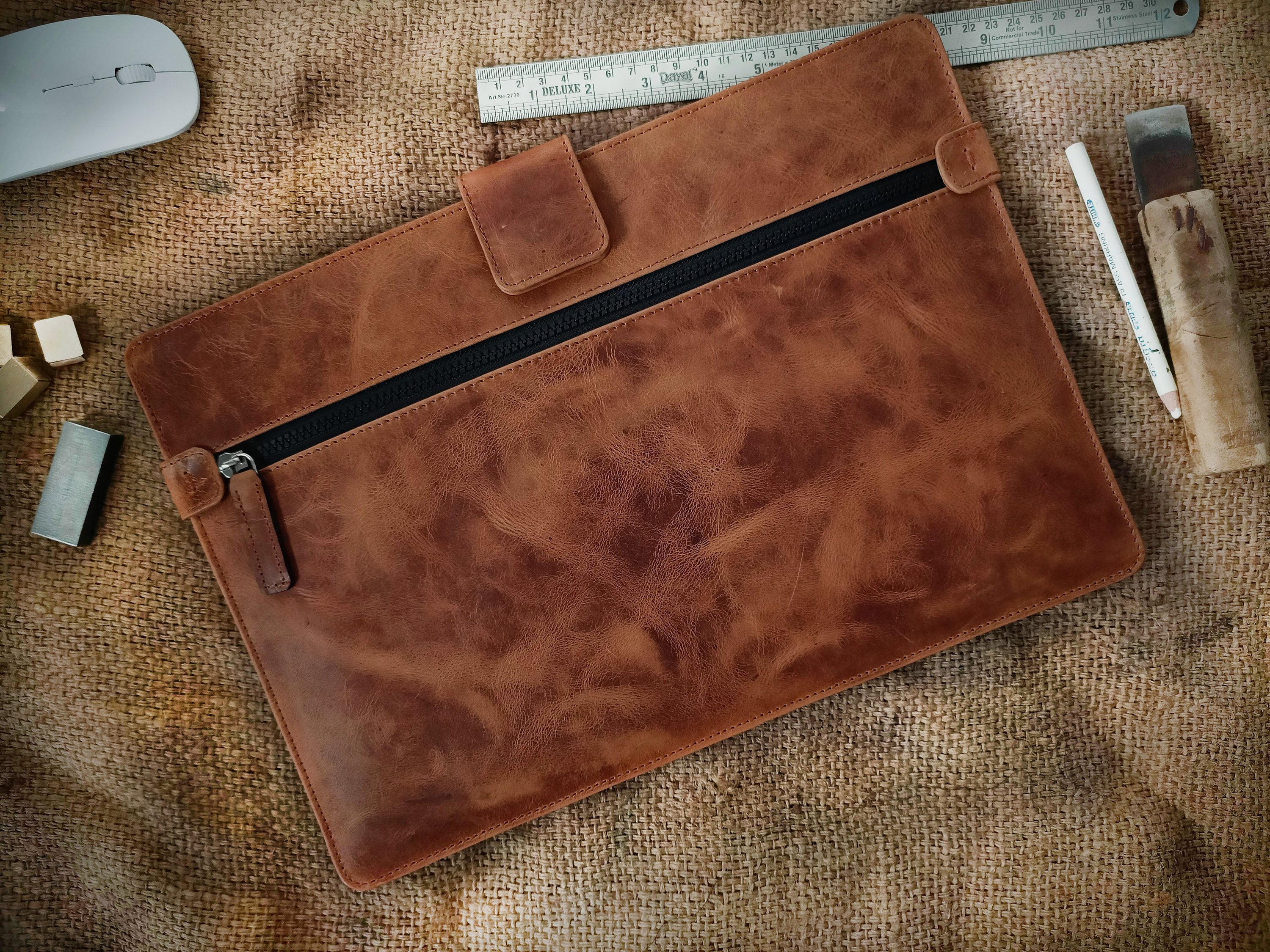 Dell Xps Leather Sleeve Case / Leather Laptop Sleeve / Dell Etsy