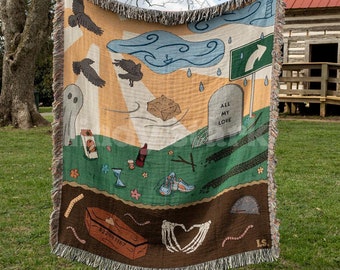 Manta "Todo o Meu Amor" | manta de tapeçaria inspirada na música folk-pop