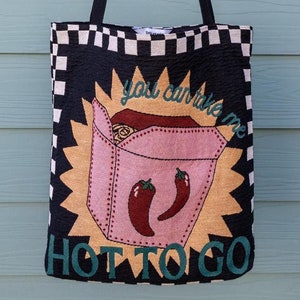 Hot to Go-tas met wandtapijt | geweven schoudertas geïnspireerd op muziek