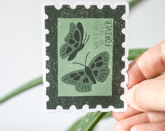 Forever Stamp Vinyl Sticker | folk pop music inspired sticker, you're gonna go far