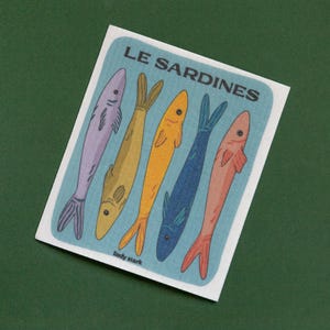 Pano sueco de sardinha | toalha de papel reutilizável, pano de prato, le sardines, verão francês, de la mer, criatura marinha