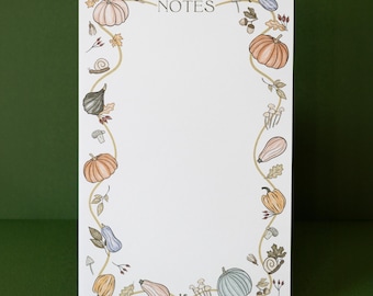Blocco note a tema zucca: 50 fogli staccabili, decorazione autunnale