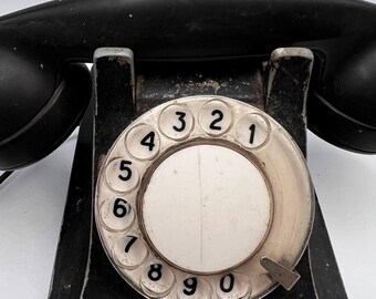 1940s Bell System Rotary Phone | Black Bakelite Western Electric