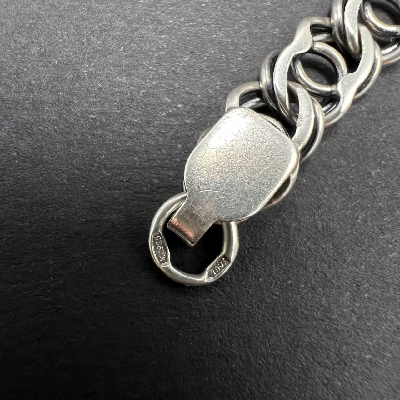 アクセサリー vintage silver925 chain bracelet Vintage 925 Sterling Silver Chain Bracelet: Elegant Twisted