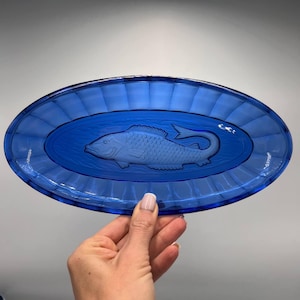 Blue Herring Fish Plate - Etsy