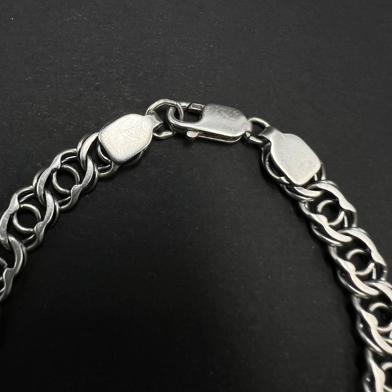 アクセサリー vintage silver925 chain bracelet Vintage Elco Sterling Silver 925 Wide Chain Bracelet 7