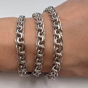Massive Vintage Sterling Silver 925 Men&#39;s Jewelry Chain Necklace Marked 40 gr