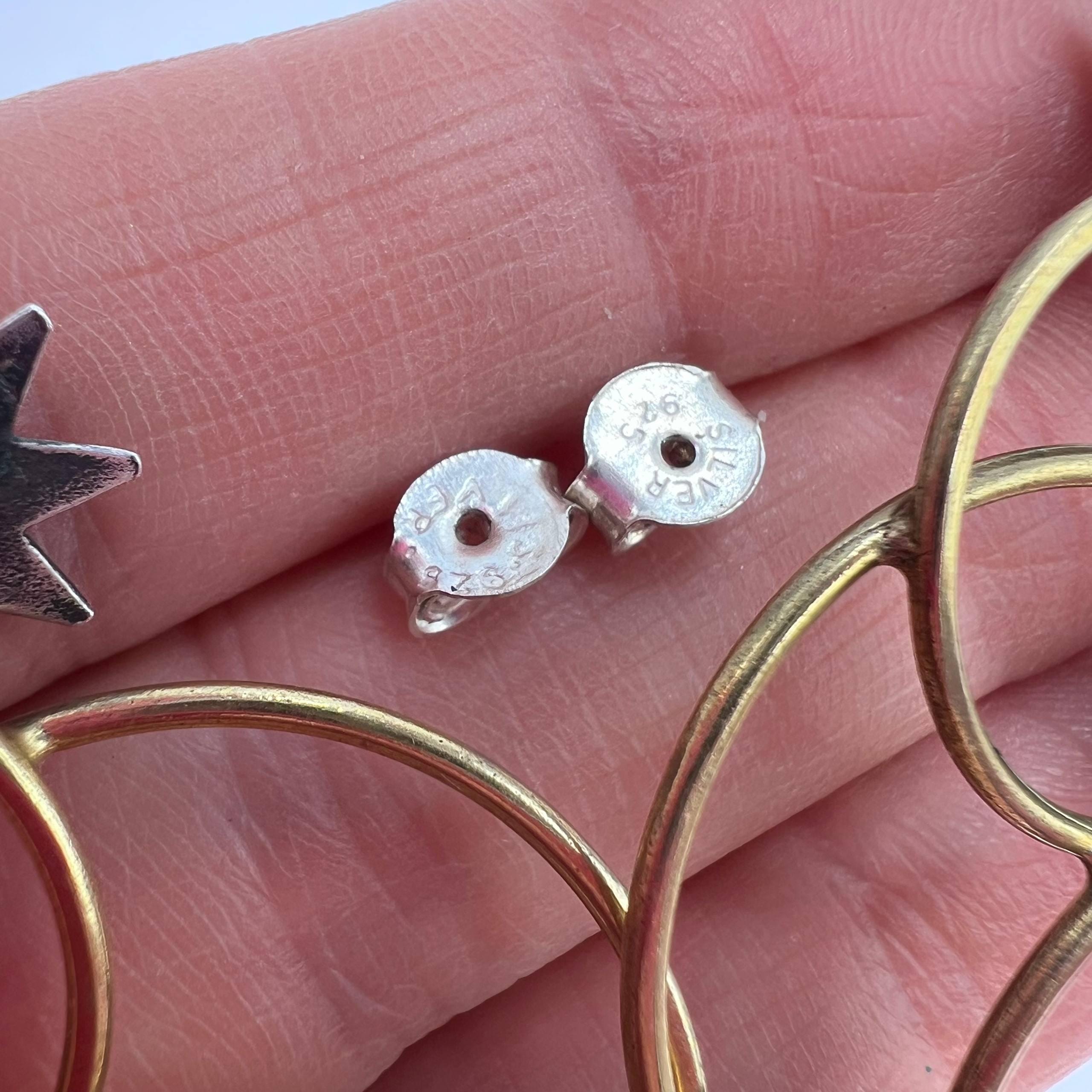 Daesar Orecchino Cerchietto Donna, Orecchini Cerchio Argento