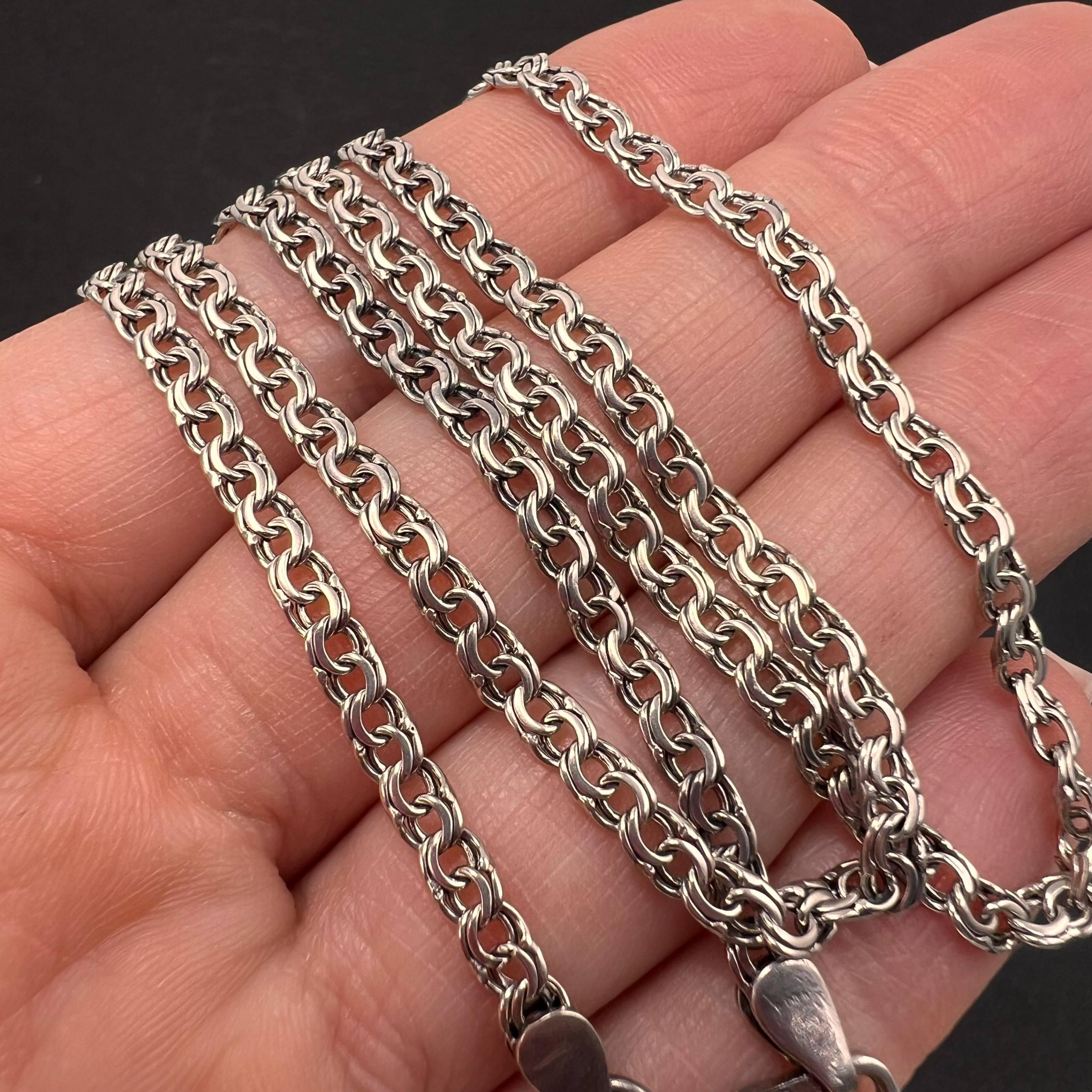 Vintage Sterling Silver 925 Women's Men's Jewelry Chain Necklace