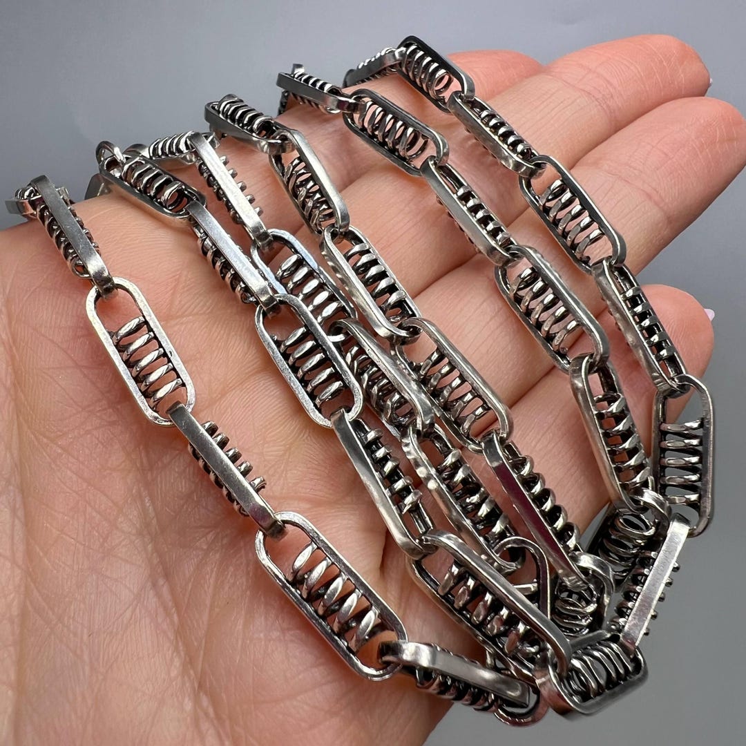 Vintage Heavy Sterling Silver 925 Chain Necklace Ukraine Unisex 65cm - Etsy