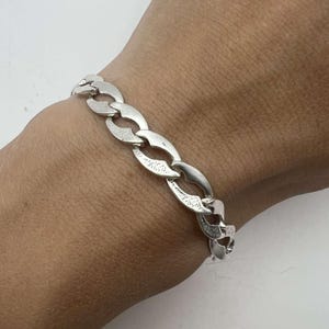 Vintage Sterling Silver Chain Bracelet - Unisex Minimalist Jewelry