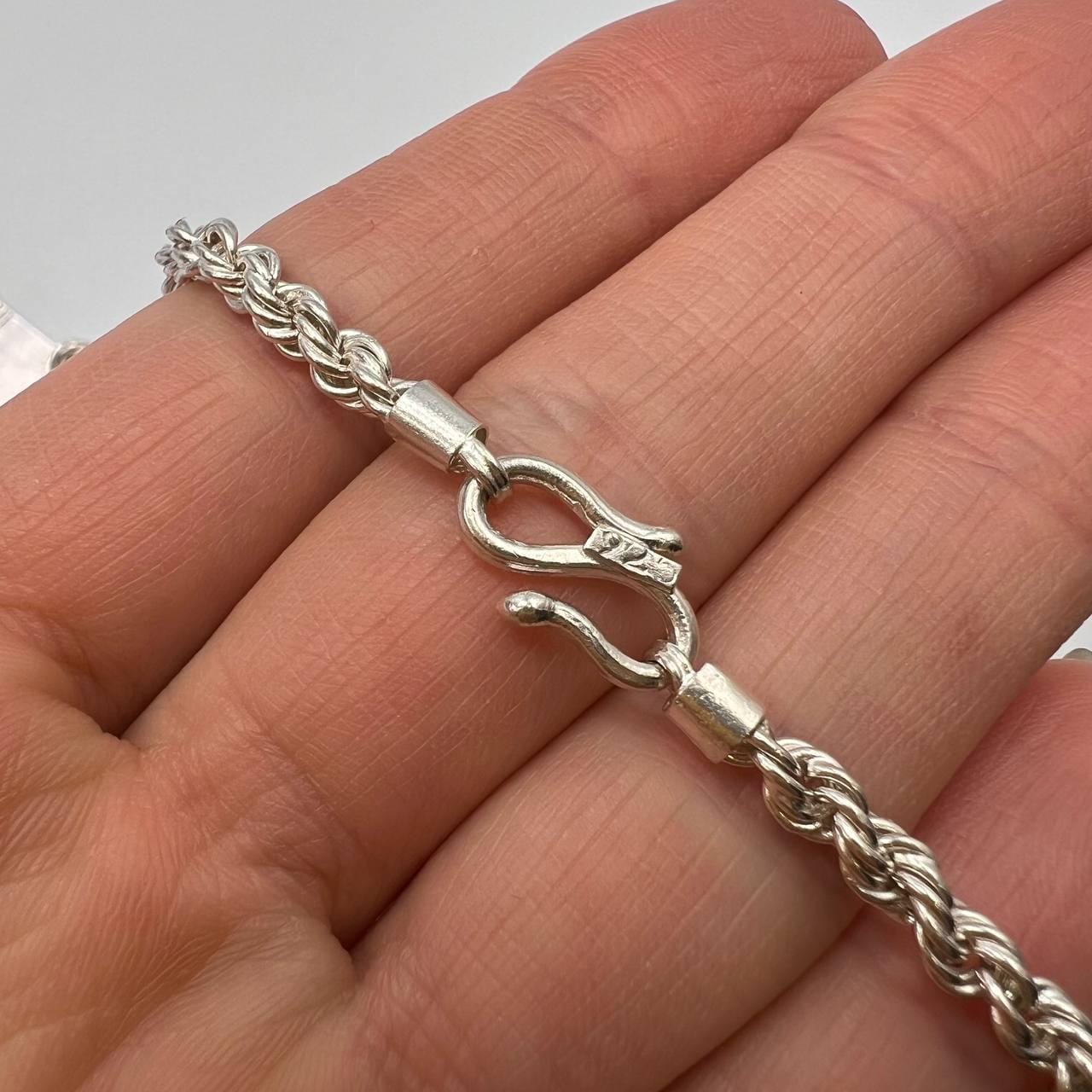 Chaîne En Argent Sterling 925 Vintage – Haute Joaillerie, Signée, 13,36 G, Occasion