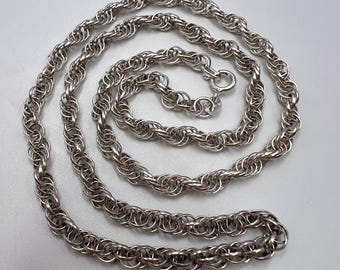 Chaîne En Argent Sterling 925 Vintage | Poids 13,03 G | Signée | Occasion - Haute Joaillerie