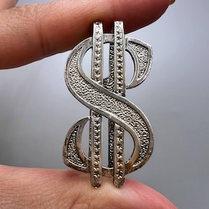 Vintage Sterling Silver Money Clip: Signed 925 Silver Cash Holder