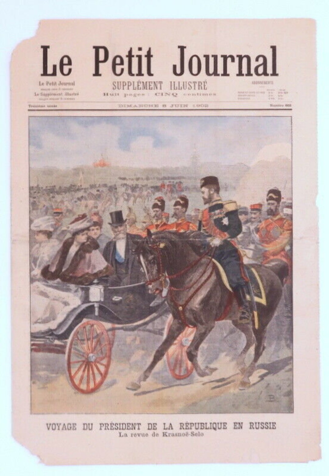 ル　プティ　ジャーナル　フランスアンティーク新聞 1892年のLe Petit Journal新聞【パディントン】｜ブロカント