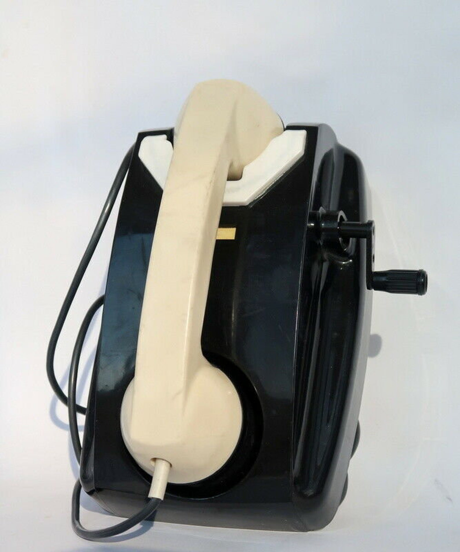 1978 Rare Heavy Vintage Old Black Wall Phone Telephone Etsy