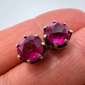 Vintage 1980s  Gilded Silver 875 Stud Earrings – Signed Jewelry – Gold Plated – 4.4g – Women&#39;s Collectible Earrings