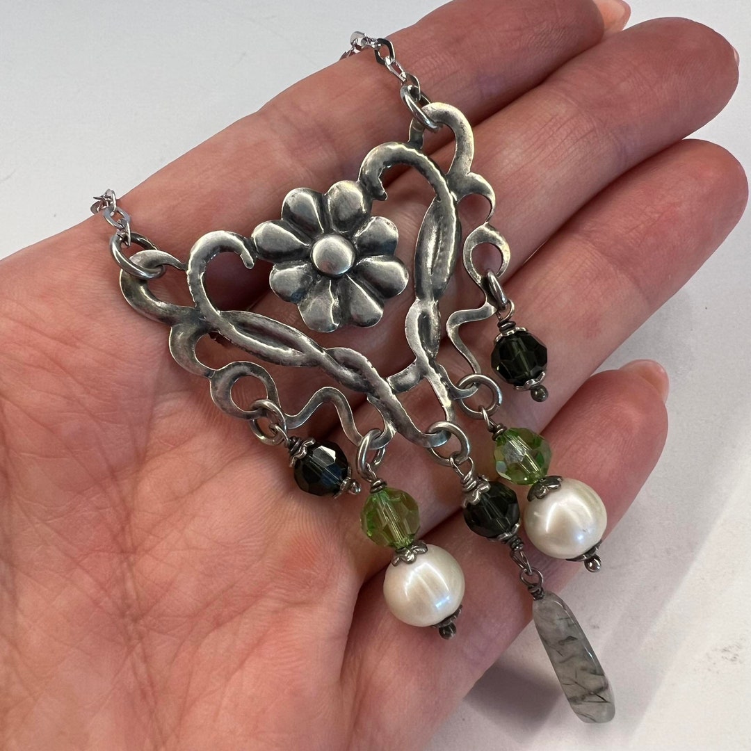 Collier Ancien En Argent Massif 925 – Chaîne Vintage Signée, 13,54g, Bijou Femme Occasion