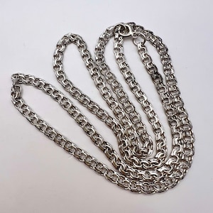 Vintage Sterling Silver 925 Women&#39;s Men&#39;s Jewelry Chain Necklace Marked 11.4 gr