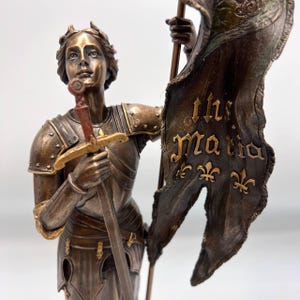 Joan of Arc Statue: Bronze Polystone Italian Decor