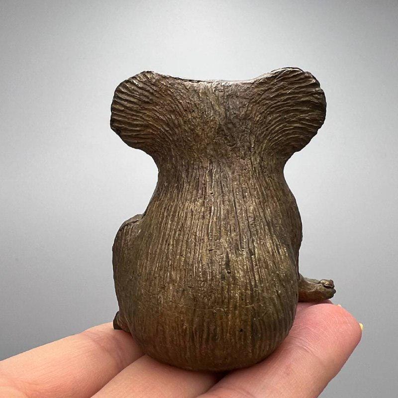 ヴィンテージブロンズコアラの置物：オーストラリアの野生動物の鋳造